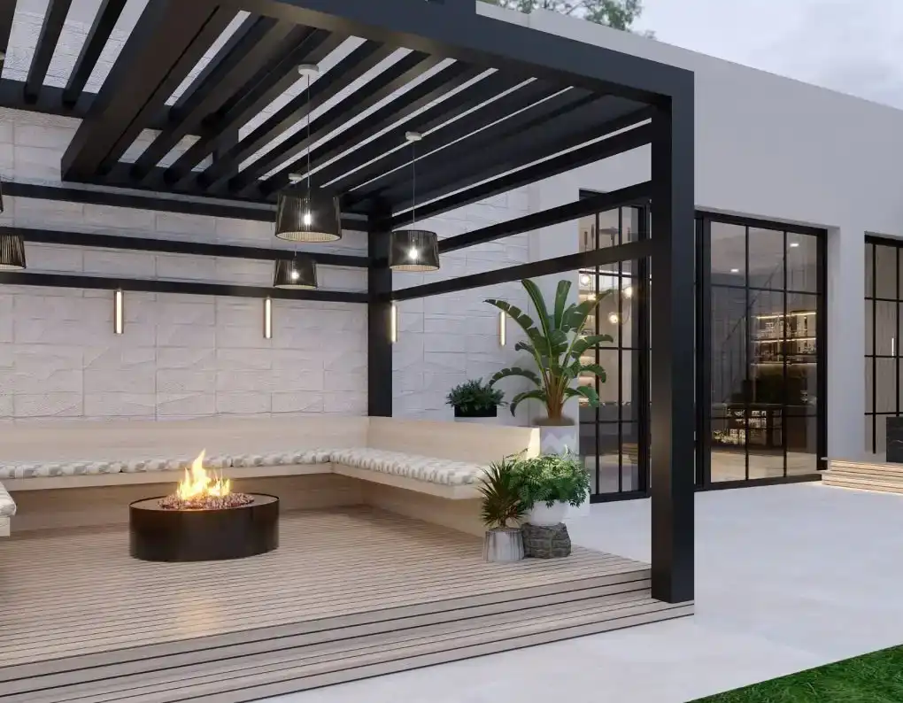 Decorra WPC decking and pergola outdoor project